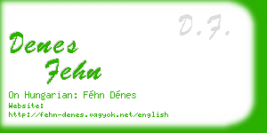 denes fehn business card